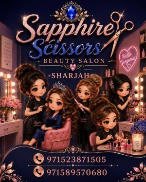 Image of SapphireScissorsbeautysalon at Shop 1 and 2 qalqilia 2 building, Sharjah
