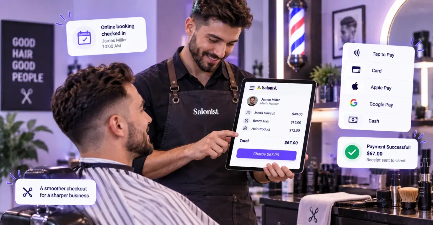 Barber shop checkout
