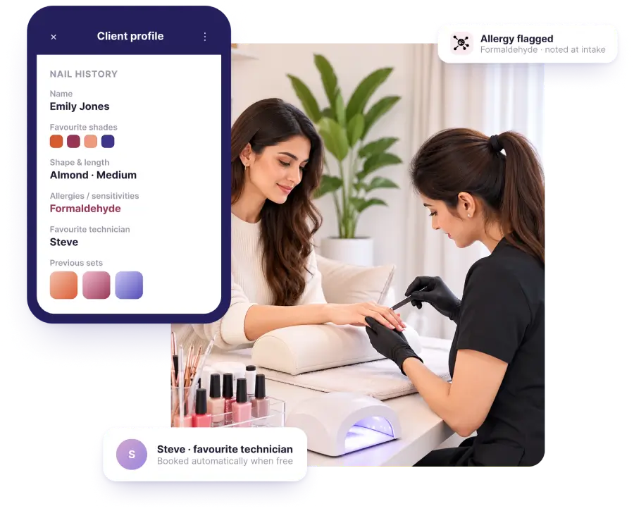Client Nail History and Preferences