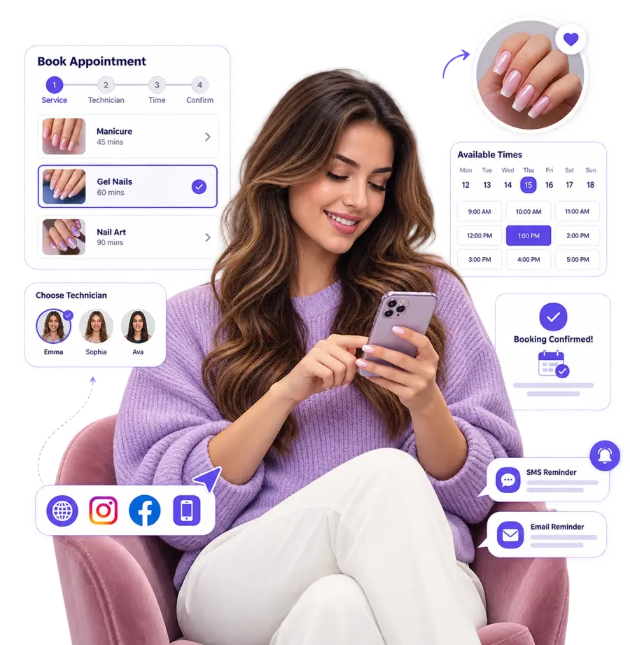 Nail Salon Booking System That Works 24/7