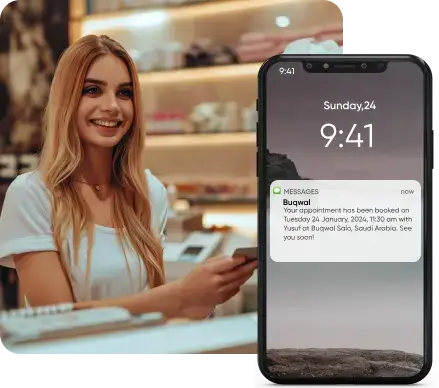 Text, Email, Push Notifications