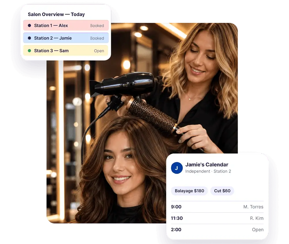 Separate Calendars, One Salon